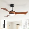 Sofucor 42 Inch Ceiling Fans with Lights-Modern Brown Small Bedroom