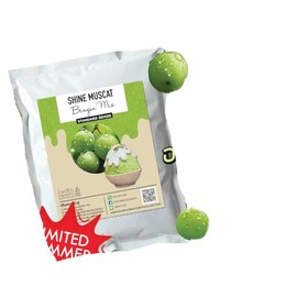 Bingsu Snow Ice Powder – 1kg Pack, Makes 4kg of Fluffy Shaved Ice – Smooth, Creamy & Easy to Make (Shine muscat)