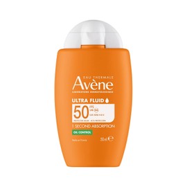 Avene Protector Solar Facial Dermatológico Ultra Fluid Oil Control Invisible FPS50, Bloqueador Solar Dermatológico para Piel Grasa y Mixta, Efecto Mate Durante 14 Horas, Efecto Anti-Brillo, 50ml