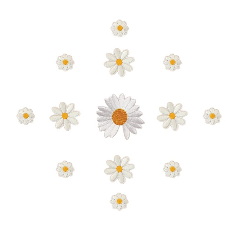 Aweisile Daisy Patch, Iron-On Patches, Pack of 25 Sew-On Flower