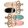 Beavorty Glamorous Manicure Tail Ring Set 4pcs Rhinestone Nail Charms