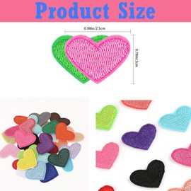 Heart Iron-On Patches,20 PCS Iron On Embellishments for Clothing Repair DIY Craft Patches Sew on Patches for Jackets,Jeans & Red Nose Day Costumes