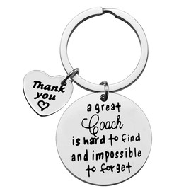 Thank You Keyring Gifts for Coach A Great Coach is Hard to Find and Impossible to Forget Keyring Appreciation Gifts for Football Soccer Basketball Swimming Coach Keyring Gifts