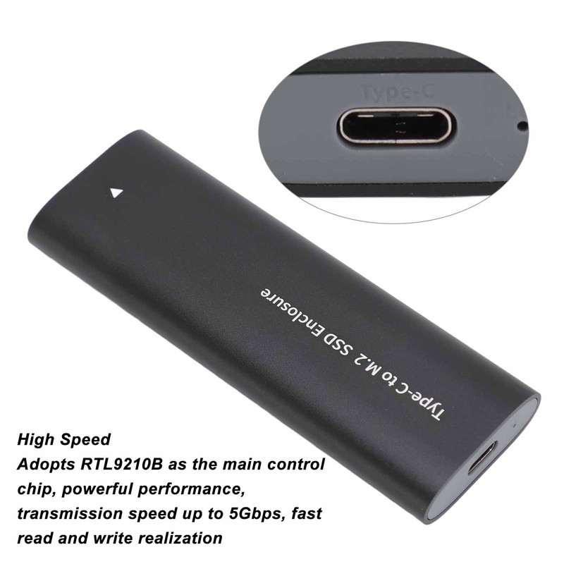 M.2 SATA Hard Drive Enclosure 5Gbps High Speed Tool Free
