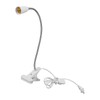 E26/E27 Clip Desk Lamp Holder 5.9ft Cable 11.8in Gooseneck Design