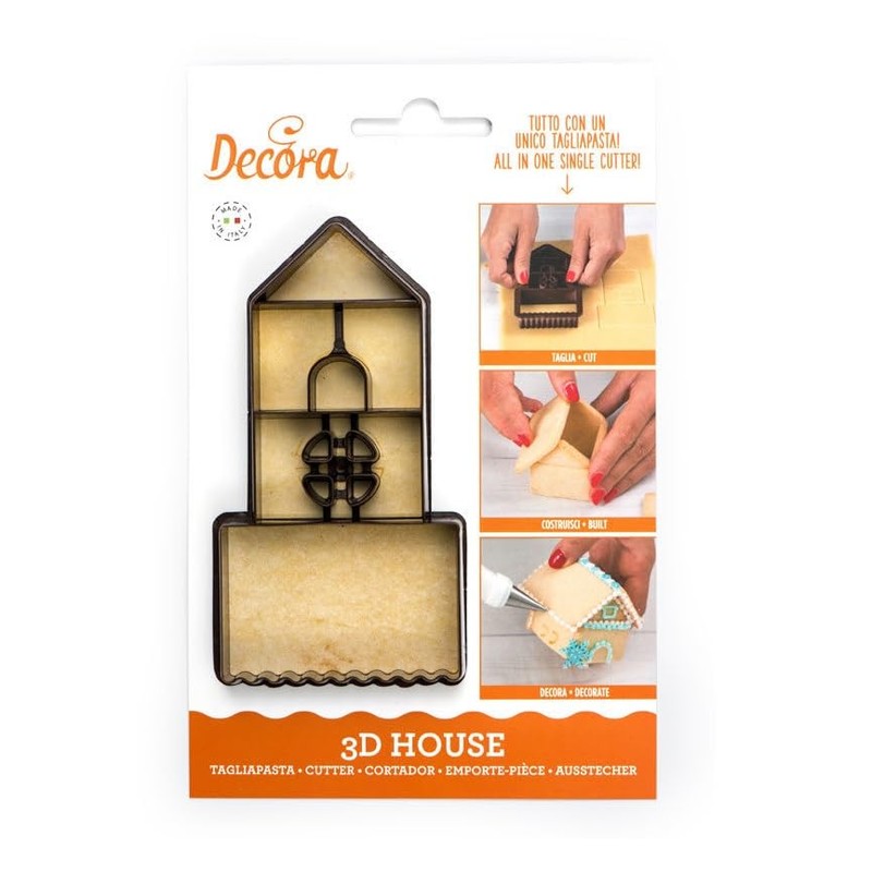 Decora 0255050 Plastic 3D House Cookie Cutter