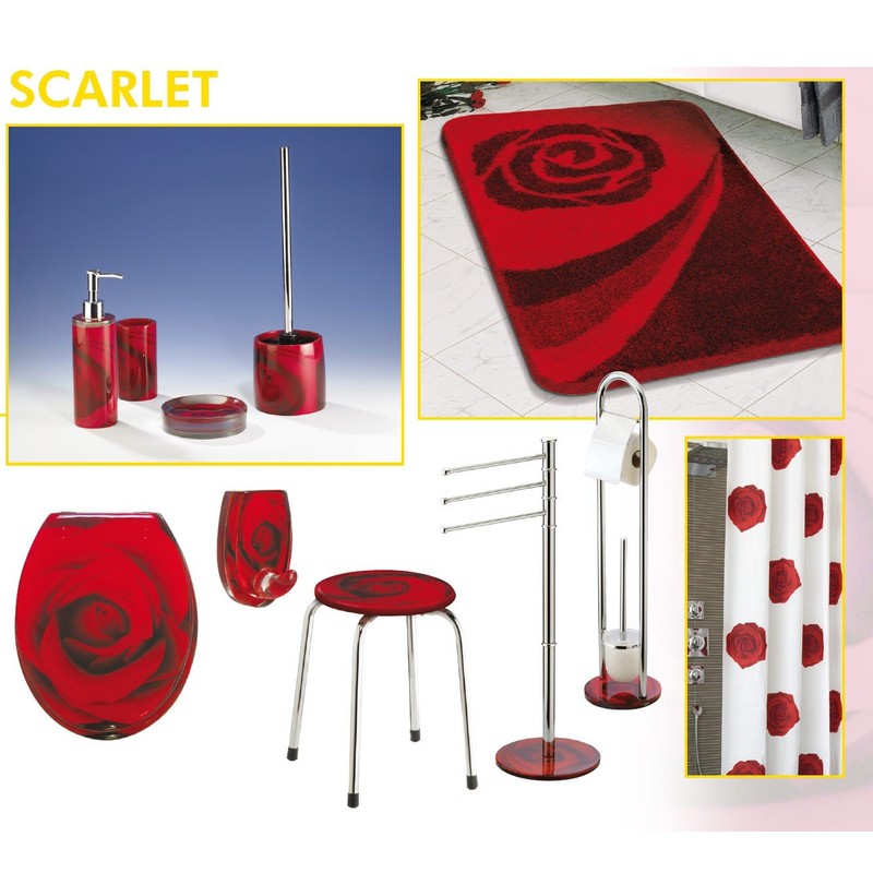 SANWOOD 6501515 Haken Scarlet, Polyresin mit Rosenmotiv