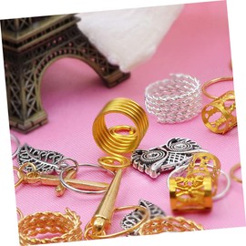 Beavorty 280pcs Hair Accessories Girl Creative Hair Braiding Buckles Set for Dreadlocks Jewelry Rings Braiding Hoop