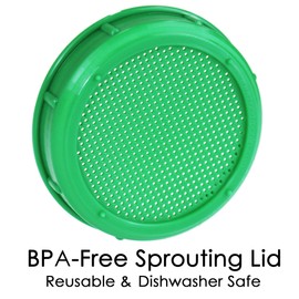 Handy Pantry Sprouting Kit With Sprouting Lid, Mason Jar, and Organic Protein Powerhouse Sprouting Seeds - Includes BPA-Free Strainer Lid for Wide Mouth Mason Jars