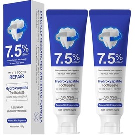 Hydroxyapatite Toothpaste, 7.5% Nano Hydroxyapatite Toothpaste for Enamel Repair & Teeth Whitening, Fluoride-Free, Gentle Mint, Breath Freshening, Daily Use for Oral Health - Specification: 3pcs