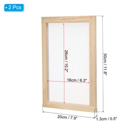 PATIKIL 11.8"x7.9" Wooden Paper Making Screen, 2 Pack Paper Making Mold Frame Papermaking Mould Deckle for DIY Paper Craft Tool Dried Flower Handcraft, Natural Color