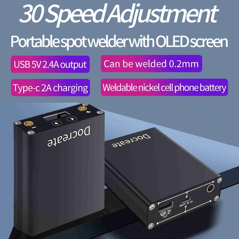 Mini Spot Welding Machine 30 Gears Power Adjustment 5500mAh Handheld