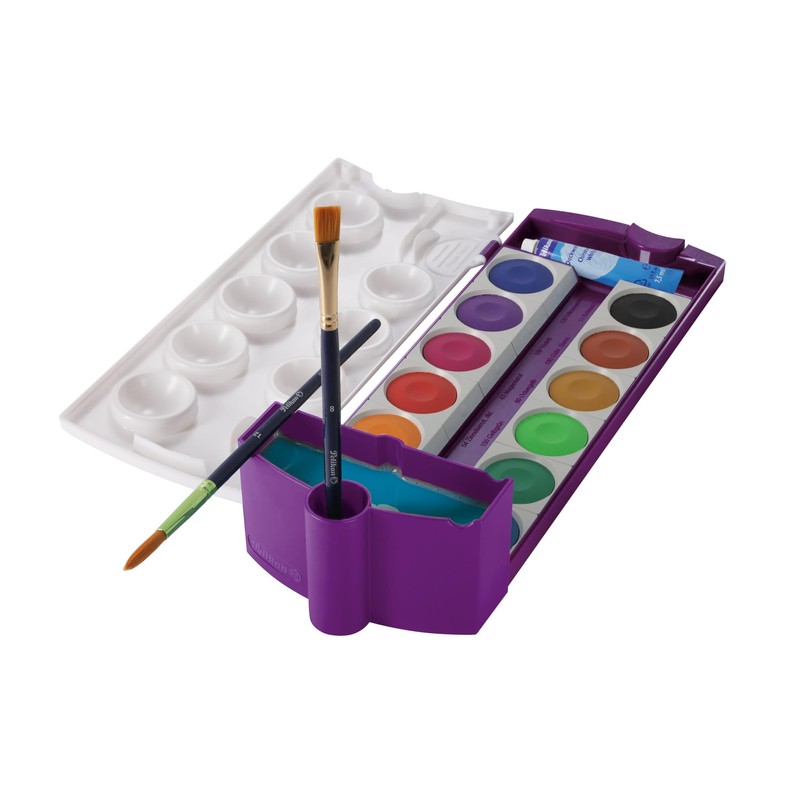 Pelikan Eco 824019 Water Box with Brush Holder Purple
