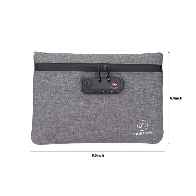 FIREDOG Smell Proof Bags with Combination Lock for Travel Storage