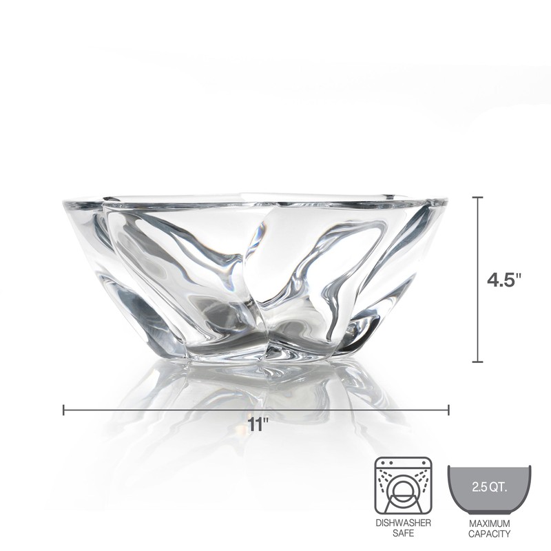 Mikasa Cassia Crystal Glass Bowl, 11 Inch