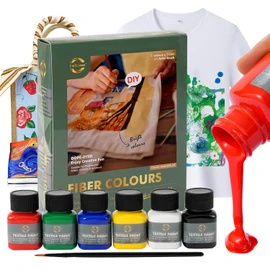 Pintura textil suave de 6 colores en botellas (30 ml/1 onza), juego de pintura permanente no tóxica, para camisetas, zapatos, jeans, bolsos, proyectos de bricolaje y arte