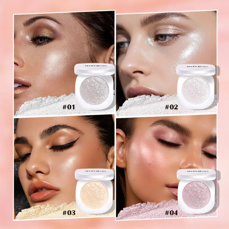 Artmiss Iluminador Facial Compacto Acabado Luminoso Natural Tono Del Maquillaje