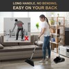Upgraded Broom and Dustpan Set, Black Large Broom with Dustpan