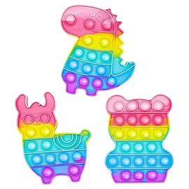 3 Packs Anti Stress Spielzeug，Pop It Bubble Sensory Fidget Toy, Bubble Popet Antistress Spielzeug für Kinder und Erwachsene Sensorik