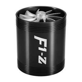 Acouto Turbocompresor de admisión de aire, turbonador de admisión de aire del automóvil Turbina de doble ventilador Supercargador Ahorro de de gas Turbo(Negro)