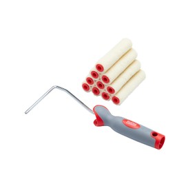 ProDec 11-teilig, 100 mm Mini-Farbroller aus Glanzflor-Mohair für eine glatte Oberfläche mit Glanz- und Satinfarben auf Fußleisten, Fensterbänken, Paneeltüren, Schränken, Metall und mehr