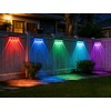 Solar Fence Lights Outdoor, 9 Modes ＆ 8 Fixed Colors