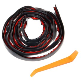 AUTOXBERT 4M Car Window Side Seal Strip V Shape Rubber Seal Weather Strip Car Front Rear Window Trim Edge Moulding Weatherstrip for Waterproof Anti Noise Dust Sound Insulation Trim Molding