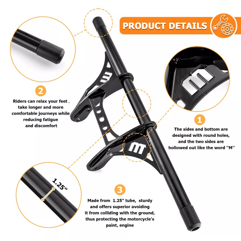 CB Front Engine Guard Highway Crash Bar w/Peg For 04+