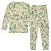 Krafig Cartoon Lizards Pattern Unisex Long-Sleeve PJ Sets, 2-Piece Pajamas