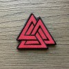 Unbranded VALKNUT TRIANGLE SYMBOL KNOT RED & BLACK OPS TACTICAL