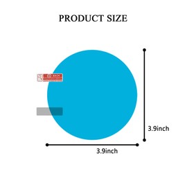 Hirificing 4PCS Car Mirror Anti Rain Protective Film, Anti Glare & Anti Fog Rainproof & Waterproof HD Nano Coating Hydrophobic Sticker for Side Window & Rear View Mirror (3.74 Inch)