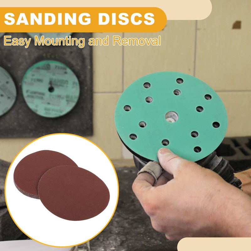Partuto 10 Pcs 6inch 240 Grit Universal Sanding Discs -