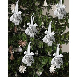 Christmas Bell Ornament with Angel Wings & Heart, It's a Wonderful Life Pendant for Christmas Tree Home Door Mantle Fireplace Decoration