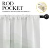 Emvency 2 Pack Valances Window Treatments, Misty Forest Green Nature