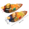 1 Pair Wooden Mandarin Duck Ornament Water Based Paint Romantic