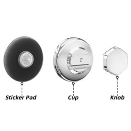 SANNO Suction Cups Replacement for Shower Caddy, Double Hook, Soap Holder - Set of 2