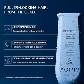 ACTIIV Recover - Tratamiento de champú engrosante para hombres | Apoya la apariencia de un cabello más completo y de aspecto más saludable, apoya la s