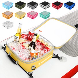 MORXPLOR Waterproof PVC Material Paddleboard Cooler Deck Bag,12 can Sup Deck Cooler Bag,Cooler bag for paddleboard,Soft Cooler Insulated Bag,Camping Cooler,Kayak Cooler