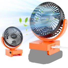 Uniqwamo Rechargeable Jobsite Fan Compatible for Black & Decker/Porter Cable 20V Max Battery(No Battry), Portable Cordless Fan with 3 Speeds Control, USB +Type C & for 18V Battery