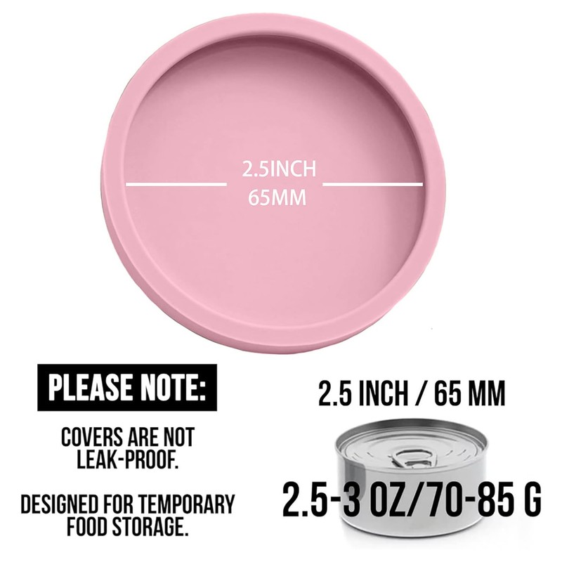OHMO 2 Pack Cat Food Can Lids, Small Size (3