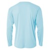 A4 Men's Cooling Performance Long Sleeve Crew, Pastel Blue, Large