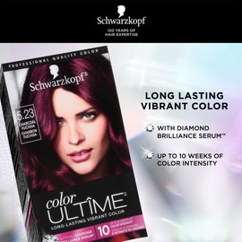 Schwarzkopf Color Ultime Hair Color, 5.23 Charcoal Fuchsia, 1 Application - Permanent Hair Dye for Vivid Color Intensity and Fade-Resistant Shine up to 10 Weeks