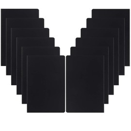 XYark 12 Pack Blank Notebook Journals Bulk, Plain, 60 Pages, 5.5x8.3 inch, A5, Travel Journal Set for Travelers, Students, Church, Office, Drawing Sketchbook Diary Paper Subject Book Planner, Black