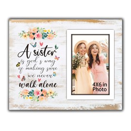 Sisters Gifts from Sister Mothers Day Gifts for Sister from Brother Sister Picture Frame Best Friend Bff Birthday Gifts for Sister in Law Soul Sister Gifts 8x10 in Photo Frame Wall Tabletop Decor
