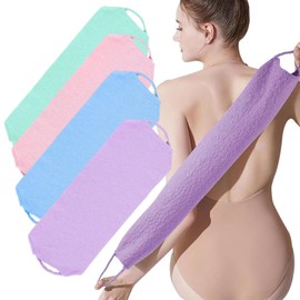 4 Pcs Back Scrubbers for Use in Shower, Shower Loofah, Loofah Back Scrubber, Back Scrubber for Shower, for Both Men and Women