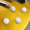 FLEOR 4pcs LP Guitar Knobs White Top Hat Style Speed