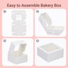 TEMLQPACK 100pcs 4x4x2 Inch Party Favor Boxes (Bakery/Chocolate/Donut)