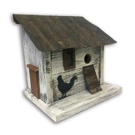 Home Bazaar HBA-1012 Handcrafted Freestanding Cumberland Chicken Coop Hen House Birdhouse for Wrens, Finches, Chickadees, and More