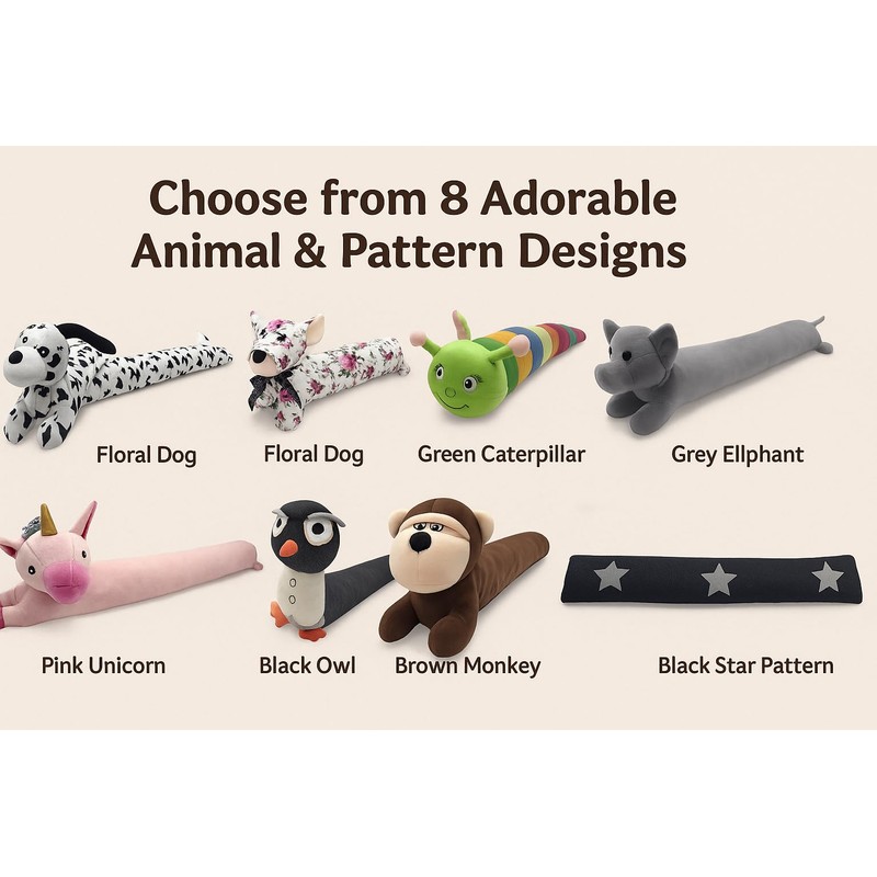 A2Z Elephant Door Draught Excluder 78cm Decorative Door Seal