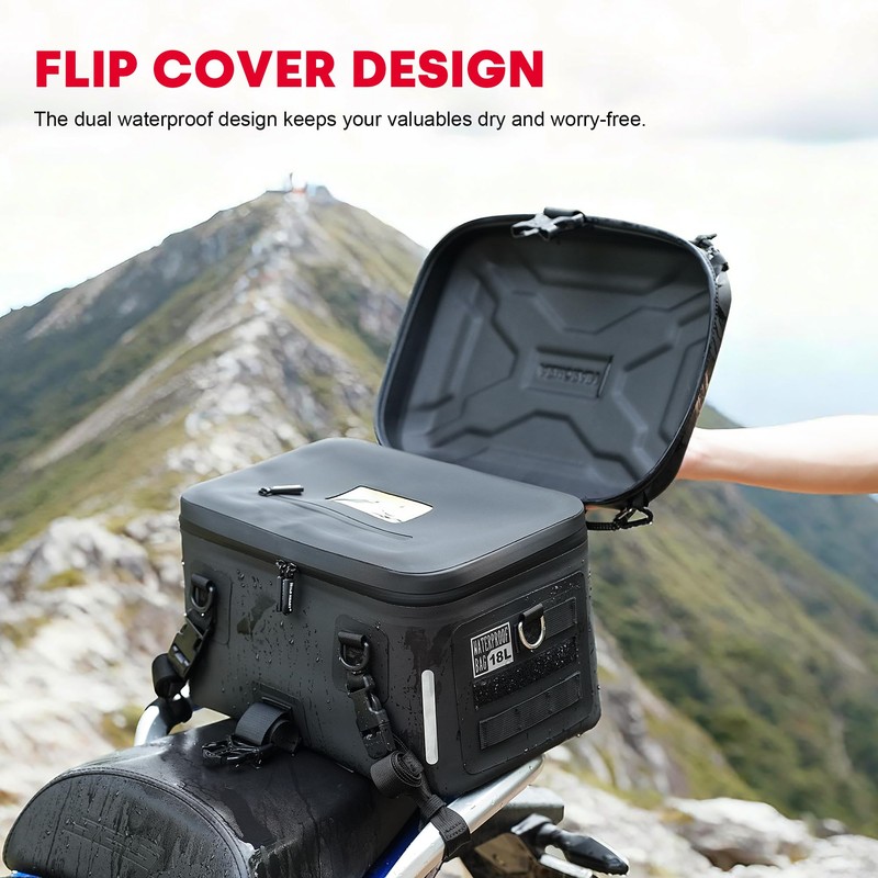 ARMORIAN Motorcycle Tail Luggage Bag Waterproof 18L Near Rack Trunk